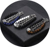 Stainless Steel Black  And Stone Beads Chaint for Men