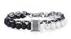 Stainless Steel Black  And Stone Beads Chaint for Men