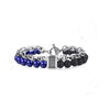 Stainless Steel Black  And Stone Beads Chaint for Men