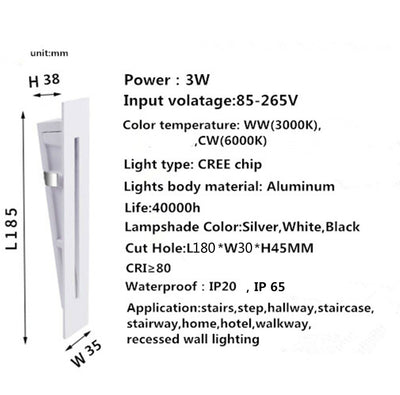 3W Led Stair wall Light