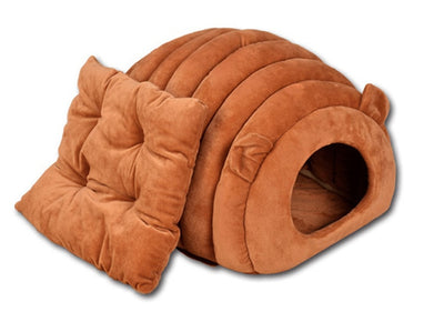 New Warm Cat Cave House Foldable Puppy Kitten Sleeping Bag Comfortable Soft Small Dog Kennel Bed Winter Pet Nest Cushion