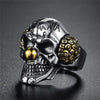 Silver Clown Skull Rings 925 Sterling Silver Male Ring Adjustable Mens Jewelry Gothic Style