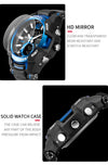 Men's Sports Watches  Waterproof 50M Quartz Digital Military Army Clock