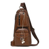 Men Messenger Bags Crossbody Shoulder Bag Man's Leather Sling Chest Bag Fashion Casual