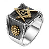 925 Sterling Silver Masonic Rings For Men Punk Handmade High Polished Silver Jewelry