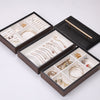 New Wooden Jewelry Box With Handle Three-layer Storage Jewelry Organizer Carrying Cases Women Rings Necklace Box