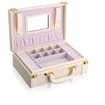 Portable  Jewelry Storage Box PU Leather Multi-functional Earrings Organizer Case Gift