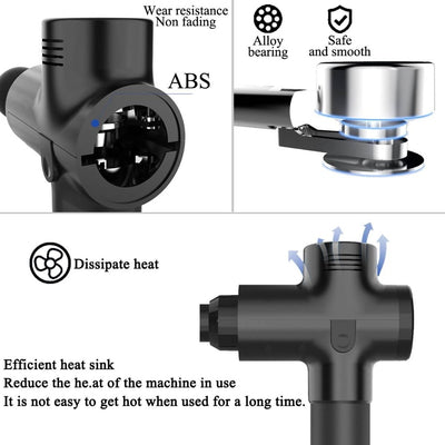 Electronic Therapy Gun Body Massage 4 Files 24V Brushless LED Massage Gun Body Muscle
