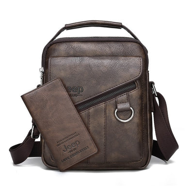 Men Bags Fashion Business Crossbody Shoulder Bag For Male Split Leather Messenger Tote Bag Travel