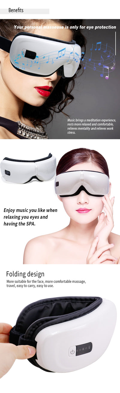 Vibration Electric Bluetooth Eye Massage Device Eye Wrinkle Care Relieve fatigue