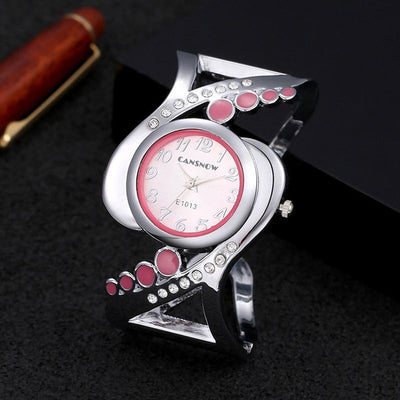 Bangle wristwatch quartz crystal luxury fashion female watches