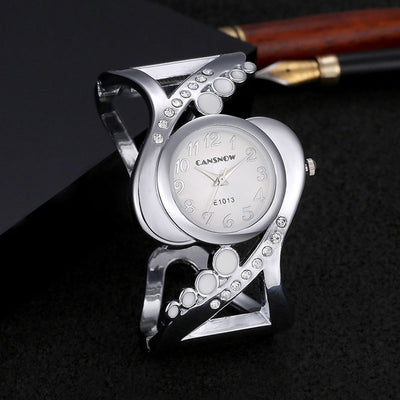 Bangle wristwatch quartz crystal luxury fashion female watches