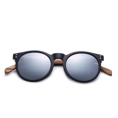 Sunglasses Wood and Plastic Frame Wood  Fashion Polarized  Mirror Lens UV400