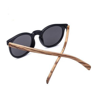 Sunglasses Wood and Plastic Frame Wood  Fashion Polarized  Mirror Lens UV400