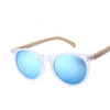 Sunglasses Wood and Plastic Frame Wood  Fashion Polarized  Mirror Lens UV400