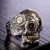 Solid 925 Sterling Silver Skull Ring Men