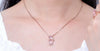 Rose Gold Color Cute Cat Ross Quartz Pink Opal Jewelry Necklace for Women