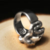 925 Sterling Silver Skull Ring Men With Snake Big Punk Rock Gift For Biker Man Rings Silver Gothic Jewelry