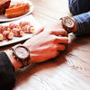 Wooden Watches for Lovers Wood and Steel Combined Design with Stop Watch Three Colors Option