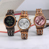 Wooden Watches for Lovers Wood and Steel Combined Design with Stop Watch Three Colors Option