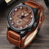 Sport Watches Men Fashion Quartz Watches  Leather