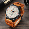 Sport Watches Men Fashion Quartz Watches  Leather