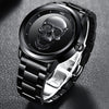 Skull Watch  Stainless Steel Quartz Watches mens  Waterproof