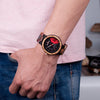 Date Display Business Watch for Mens Mixed Wooden Quartz Wristwatch in Wood Gift Box