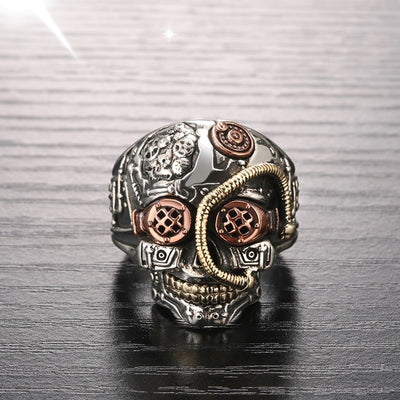 925 Sterling Silver Skull Ring Men