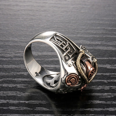 925 Sterling Silver Skull Ring Men