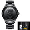 Skull Watch Steel Quartz Male Watches Waterproof