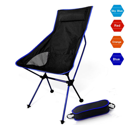 Portable Collapsible Moon Chair Fishing Camping  Stool Folding Extended Hiking Seat