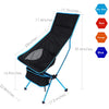 Portable Collapsible Moon Chair Fishing Camping  Stool Folding Extended Hiking Seat