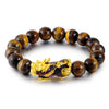 Tiger Eye Beaded  With Brave Troops  Pixiu Charm Strand Bracelets Handmade jewelry