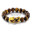 Tiger Eye Beaded  With Brave Troops  Pixiu Charm Strand Bracelets Handmade jewelry