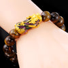 Tiger Eye Beaded  With Brave Troops  Pixiu Charm Strand Bracelets Handmade jewelry