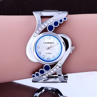 Bangle wristwatch quartz crystal luxury fashion female watches