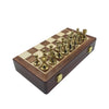 Metal Glossy Golden And Silver Chess Pieces Solid Wooden Folding Chess Board High Grade Professional Chess Games Set