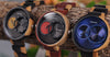 Ultra Thin Men Watch Original Wood Watches 2 Time Zone Display Quartz Wristwatch