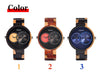 Ultra Thin Men Watch Original Wood Watches 2 Time Zone Display Quartz Wristwatch