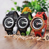 Silicone and Wooden Watches Quartz  for Unisex