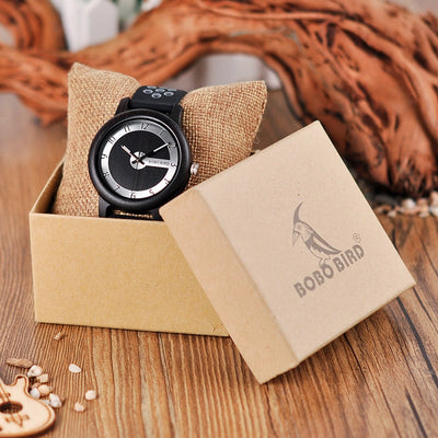 Silicone and Wooden Watches Quartz  for Unisex