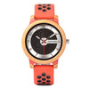 Silicone and Wooden Watches Quartz  for Unisex