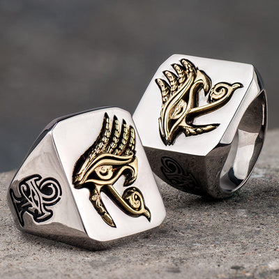 Skull Masonic  Eye of Horus Stainless steel rings