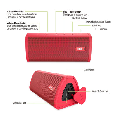 Bluetooth speaker Portable Wireless Loudspeaker Sound System 10W stereo  Waterproof Outdoor Speaker