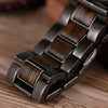 Luxury Wood Stainless Steel Men Watch Stylish Wooden Timepieces Chronograph Quartz Watches