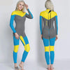 Women Elastic Tight neoprene Diving suit wetsuit color stitching Surf Equipment Jellyfish clothing long-sleeved