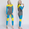 Women Elastic Tight neoprene Diving suit wetsuit color stitching Surf Equipment Jellyfish clothing long-sleeved