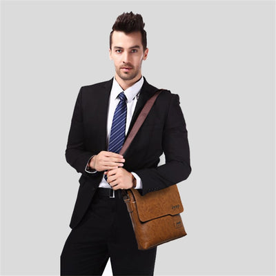 Bag Set Men Pu Leather Shoulder Bags Business Crossbody Casual Bag Famous Brand