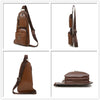 Men Messenger Bags Crossbody Shoulder Bag Man's Leather Sling Chest Bag Fashion Casual